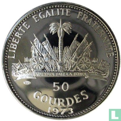 Haïti 50 gourdes 1973 (PROOF) "1974 Football World Cup in Germany" - Afbeelding 1