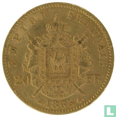 Frankrijk 20 francs 1863 (A) - Afbeelding 1