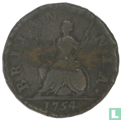 United Kingdom 1 farthing 1754 - Image 1