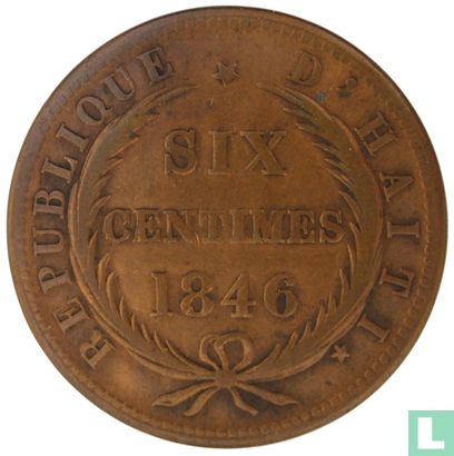 Haïti 6 centimes 1846 - Image 1