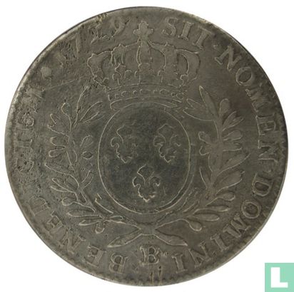 France ½ ecu 1729 (B) - Image 1