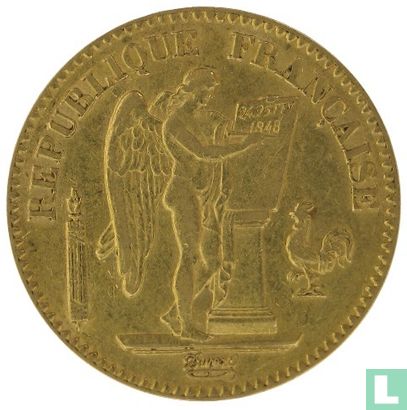 France 20 francs 1849 (génie de la liberté) - Image 2