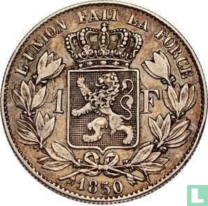 Belgique 1 franc 1850 (L. WIENER) - Image 1