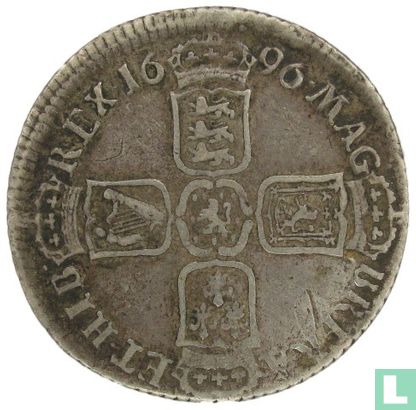 Engeland 1 shilling 1696 (zonder letter) - Afbeelding 1