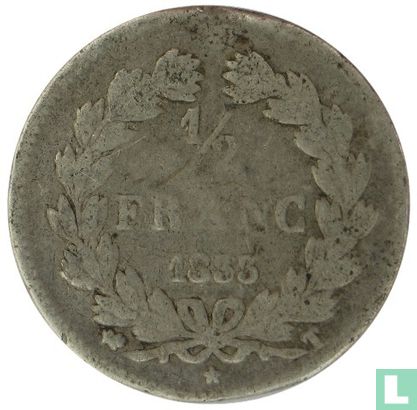 Frankrijk ½ franc 1833 (T) - Afbeelding 1