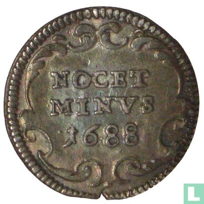 Papal States ½ grosso 1688 (type 1) - Image 1