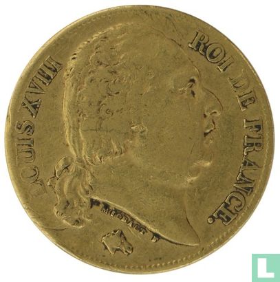 France 20 francs 1818 (A) - Image 2