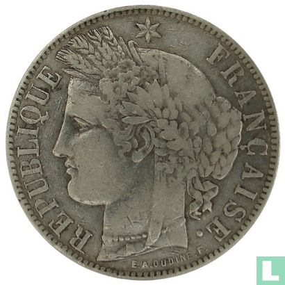 France 5 francs 1871 (Ceres) - Image 2