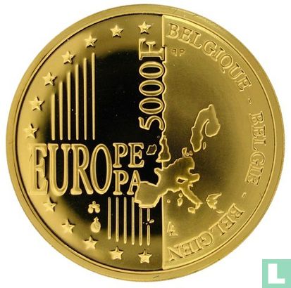 Belgium 5000 francs 1999 (PROOF) "Brussels - 2000 European Capital of Culture" - Image 2