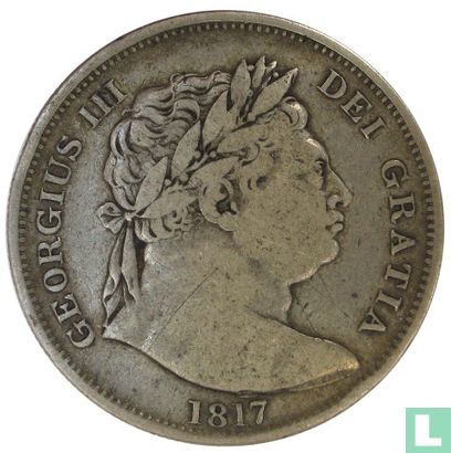 Verenigd Koninkrijk ½ crown 1817 - Afbeelding 1