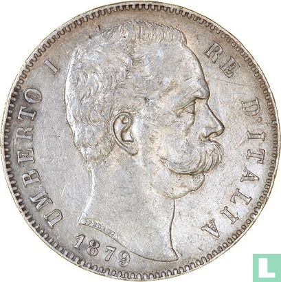 Italy 5 lira 1879 - Image 1