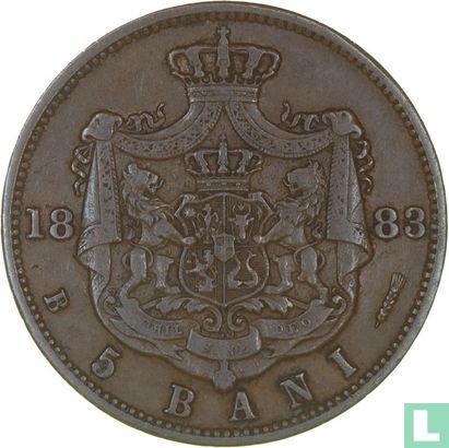 Rumänien 5 Bani 1883 - Bild 1