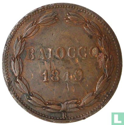 États pontificaux 1 baiocco 1849 (IV R) - Image 1
