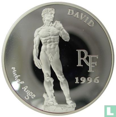 Frankrijk 10 francs / 1½ euro 1996 (PROOF) "David by Michaelangelo" - Afbeelding 1