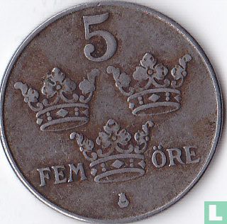 Suède 5 öre 1948 - Image 2