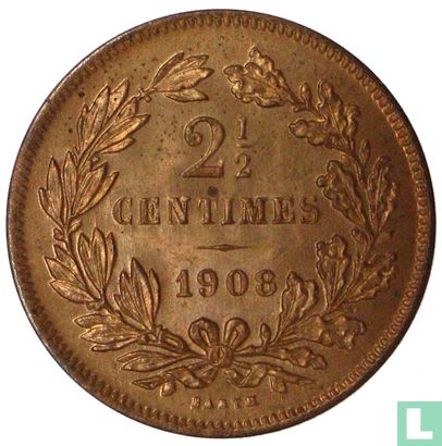 Luxemburg 2½ centimes 1908 - Afbeelding 1