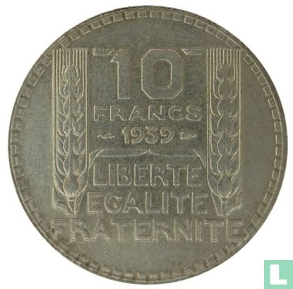 Frankrijk 10 francs 1939 - Afbeelding 1