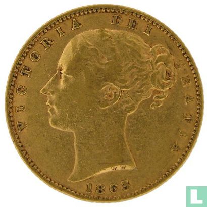 Verenigd Koninkrijk 1 sovereign 1863 (zonder nummer) - Afbeelding 1