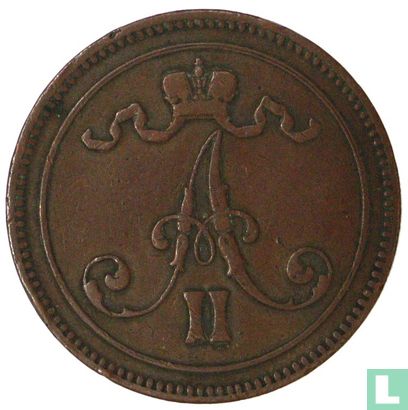 Finlande 10 penniä 1865 - Image 2