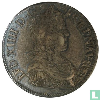 Frankrijk 1 écu 1648 (H) - Afbeelding 2