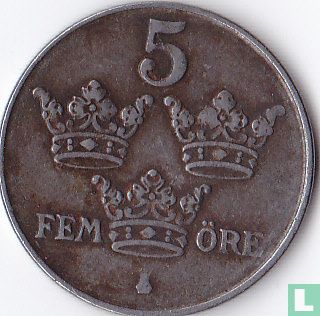 Zweden 5 öre 1945 - Afbeelding 2