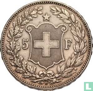 Suisse 5 francs 1888 - Image 2