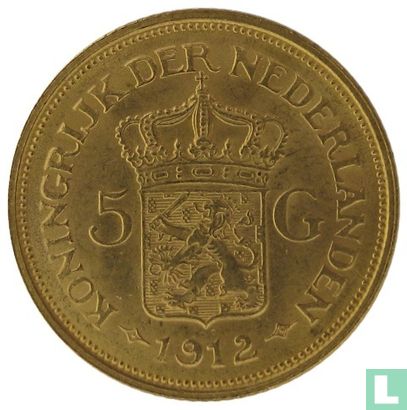 Niederlande 5 Gulden 1912 - Bild 1