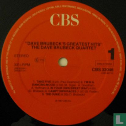Dave Brubeck's greatest hits - Bild 3
