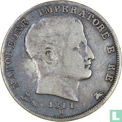 Royaume d'Italie 1 lira 1811 (B) - Image 1