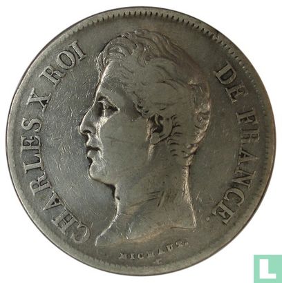 France 5 francs 1827 (T) - Image 2