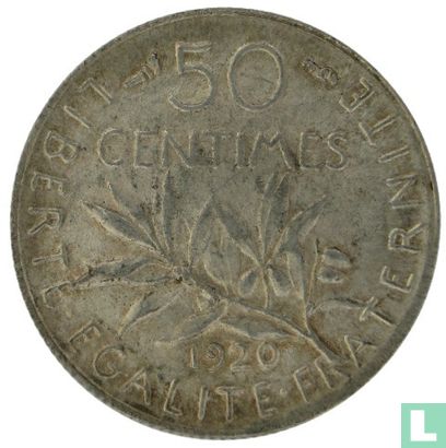 Frankrijk 50 centimes 1920 - Afbeelding 1