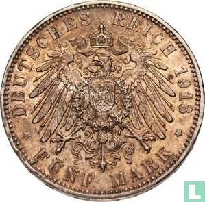 Beieren 5 mark 1913 - Afbeelding 1