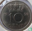 Nederland 10 cent 1954 - Afbeelding 1