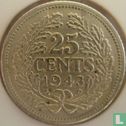 Nederland 25 cents 1943 (type 1 - eikel en P) - Afbeelding 1
