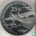 Nederlandse Antillen 25 gulden 1994 (PROOF) "60th anniversary First flight from Amsterdam to Curaçao" - Afbeelding 1