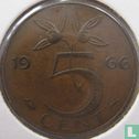 Netherlands 5 cent 1966 (type 1) - Image 1