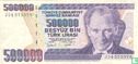 Turquie 500.000 Lira ND (1998/L1970) P212a1 - Image 1