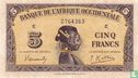 French West Africa 5 Francs - Image 1