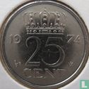 Nederland 25 cent 1974 - Afbeelding 1