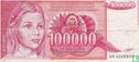 Yougoslavie 100 000 dinars - Image 1
