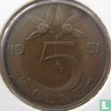 Nederland 5 cent 1951 - Afbeelding 1