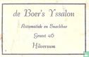 De Boer's Yssalon Automatiek en Snackbar - Afbeelding 1