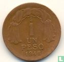 Chili 1 peso 1948 - Image 1