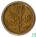 Italien 20 Lire 1957 (serifed 7) - Bild 1