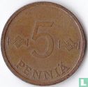 Finlande 5 penniä 1967 - Image 2