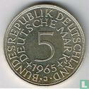 Allemagne 5 mark 1965 (J) - Image 1