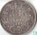 British India 1 rupee 1884 (Calcutta) - Image 1