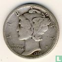 États-Unis 1 dime 1924 (S) - Image 1