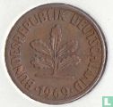 Duitsland 2 pfennig 1969 (G) - Afbeelding 1