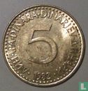 Yougoslavie 5 dinara 1982 - Image 1